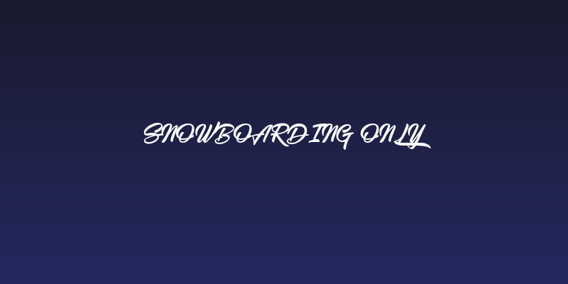 Snowboarding Only Social Header