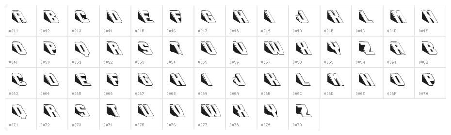 Snowboarding Regular Character Map
