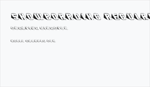 Snowboarding Regular Business Card