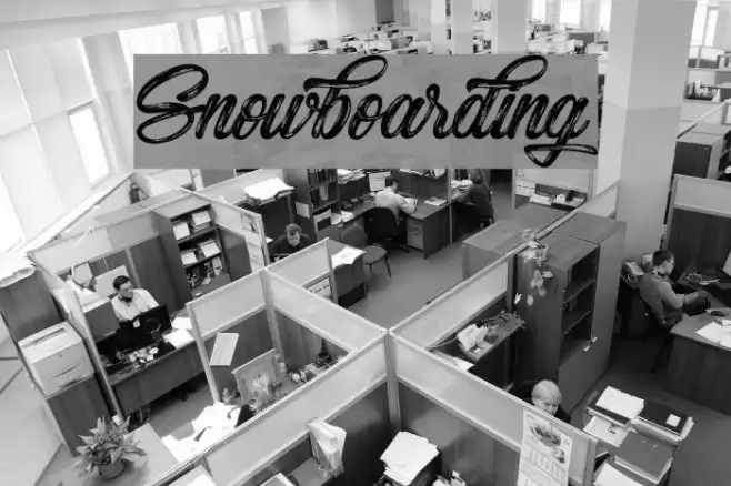 Snowboarding Font examples