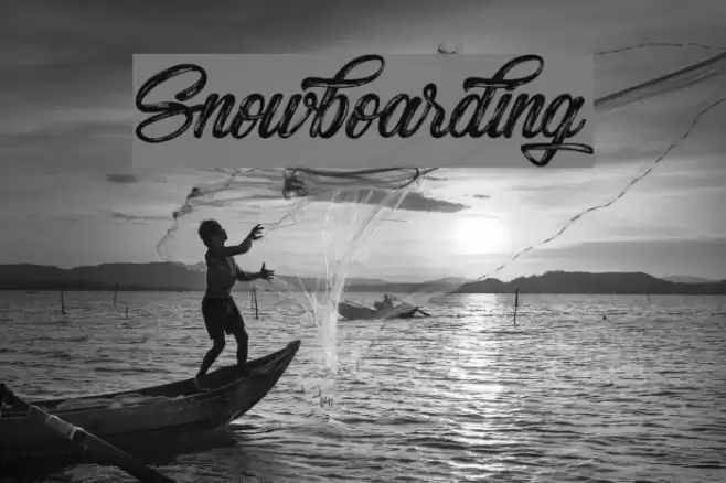 Snowboarding Font examples