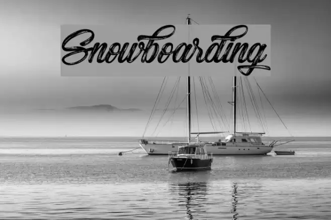 Snowboarding Font examples