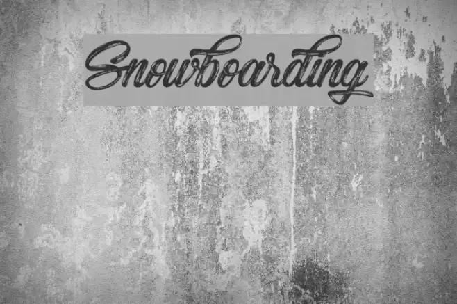 Snowboarding Font examples
