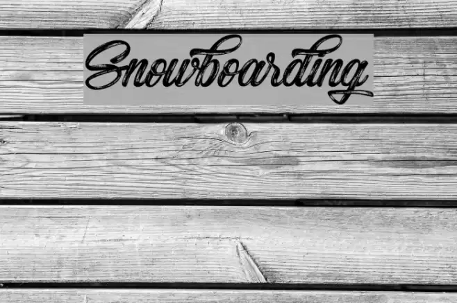 Snowboarding Font examples