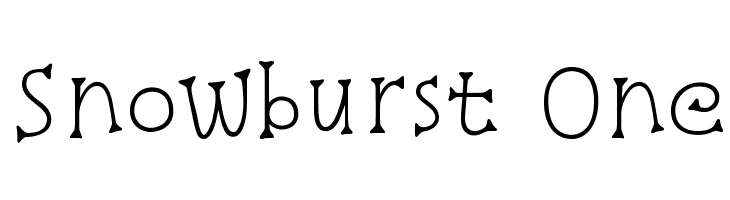 Snowburst One  les polices de caractères gratuit tlcharger