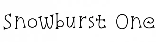Snowburst One  Frei Schriftart Herunterladen