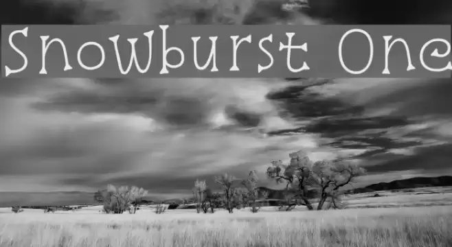 Snowburst One Font examples