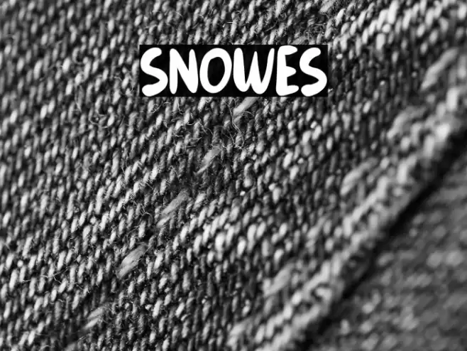 Snowes Font examples
