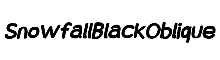 Snowfall Black Oblique Font