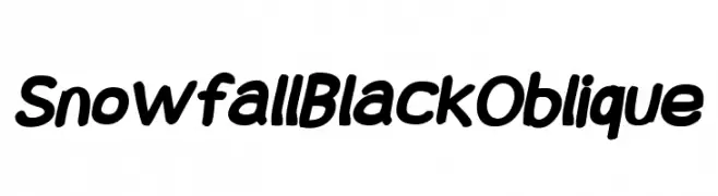 Snowfall Black Oblique  Fuentes Gratis Descargar