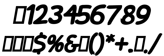 Snowfall Black Oblique Font OTHER CHARS