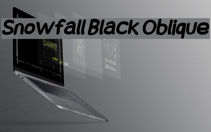 Snowfall Black Oblique Font examples