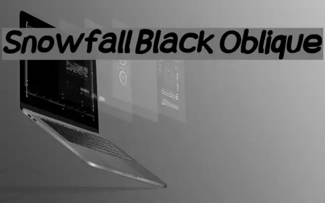 Snowfall Black Oblique Font examples