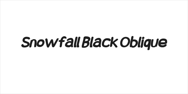 Snowfall Black Oblique Logo