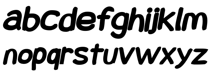 Snowfall Black Oblique Font LOWERCASE