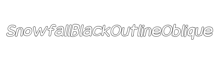 Snowfall Black Outline Oblique Fonte
