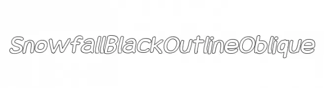 Snowfall Black Outline Oblique  フリーフォントのダウンロード
