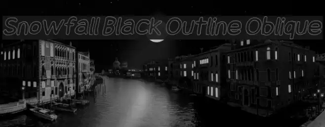 Snowfall Black Outline Oblique Caratteri examples