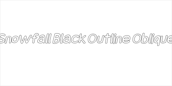 Snowfall Black Outline Oblique Logo