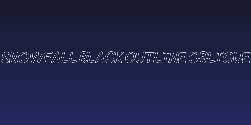Snowfall Black Outline Oblique Social Header