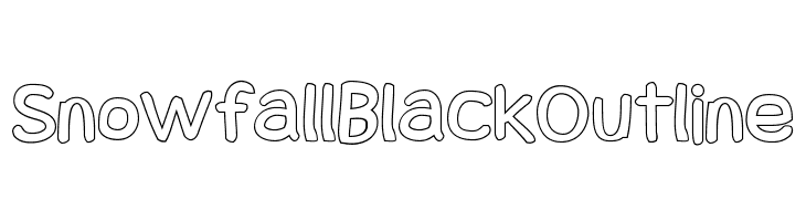 Snowfall Black Outline Font