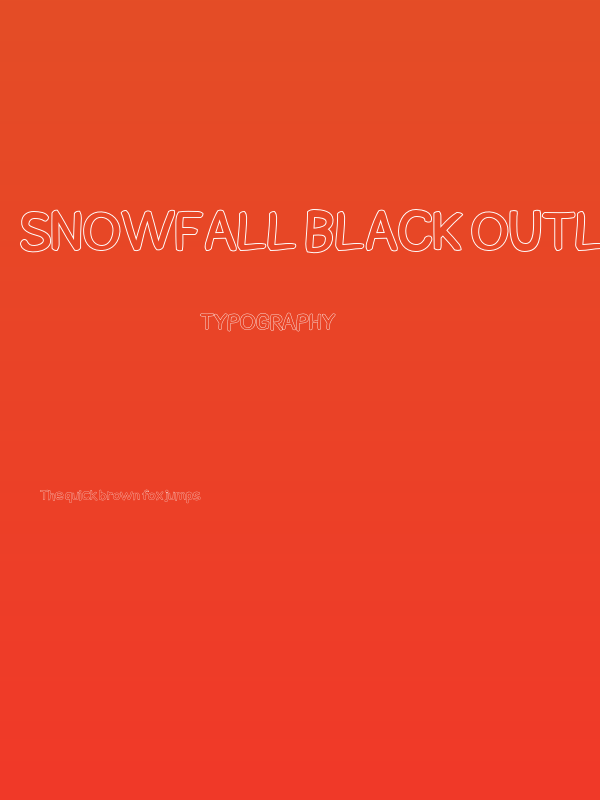 Snowfall Black Outline Poster