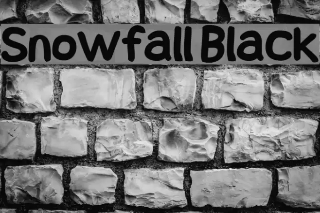 Snowfall Black Font examples