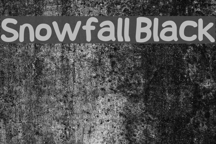 Snowfall Black Font examples