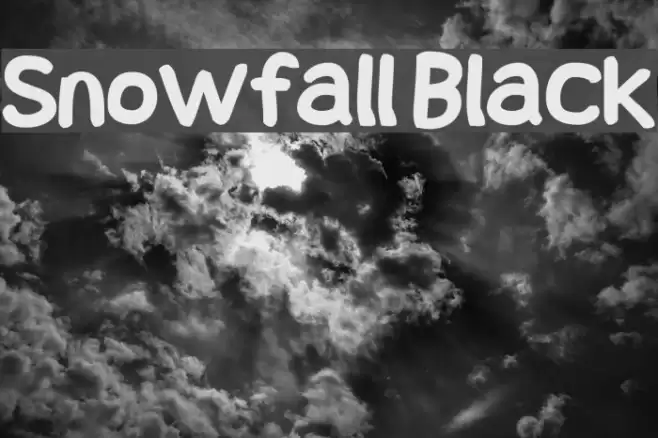 Snowfall Black Font examples