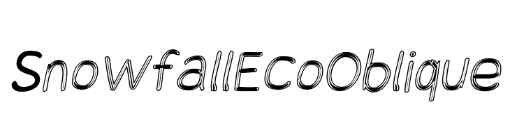 Snowfall Eco Oblique Font