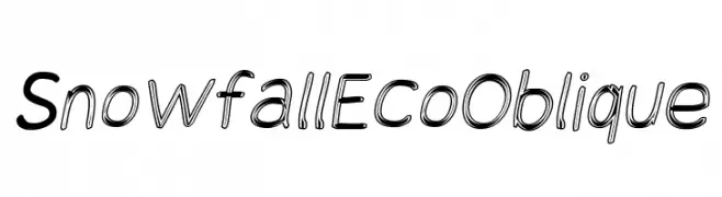 Snowfall Eco Oblique  フリーフォントのダウンロード