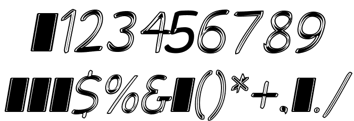 Snowfall Eco Oblique Font OTHER CHARS