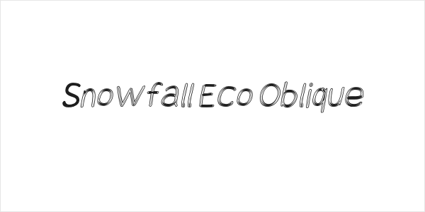 Snowfall Eco Oblique Logo