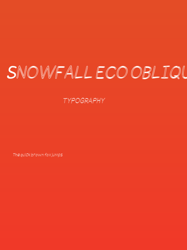Snowfall Eco Oblique Poster