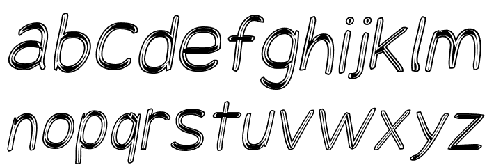 Snowfall Eco Oblique Font LOWERCASE