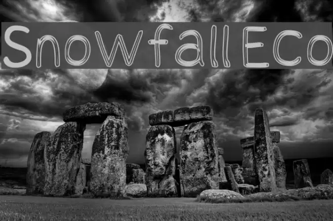 Snowfall Eco Font examples