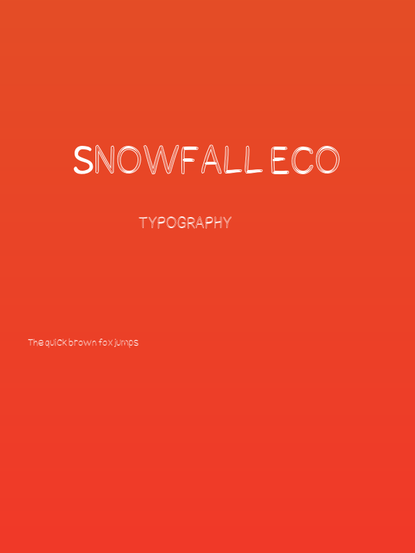 Snowfall Eco Poster