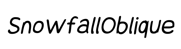 Snowfall Oblique Font
