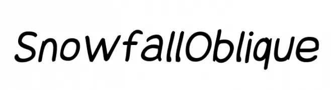 Snowfall Oblique  フリーフォントのダウンロード