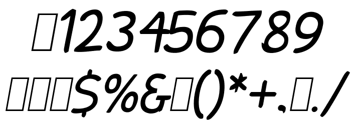 Snowfall Oblique Font OTHER CHARS