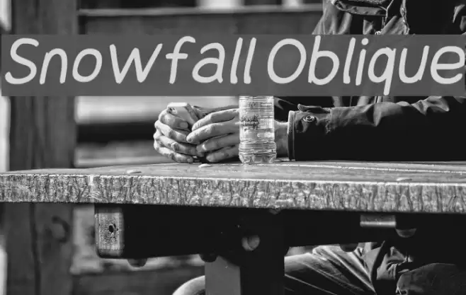 Snowfall Oblique Font examples