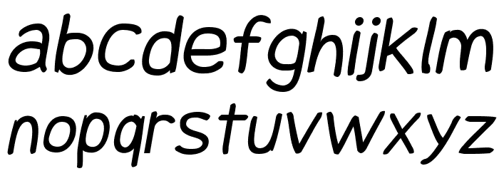 Snowfall Oblique Font LOWERCASE