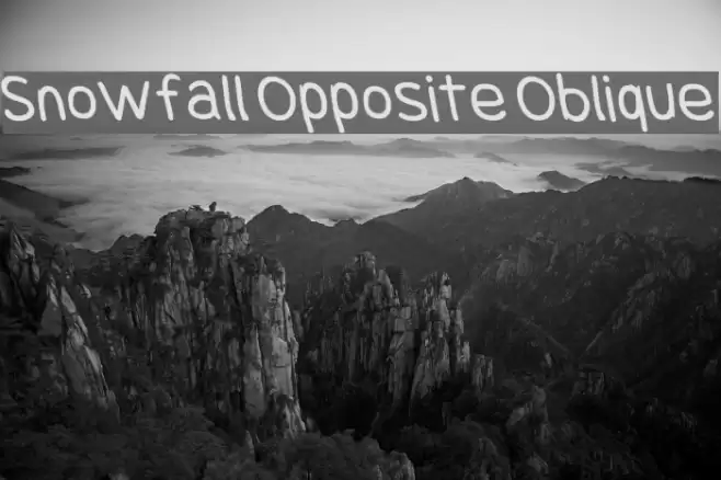 Snowfall Opposite Oblique Font examples