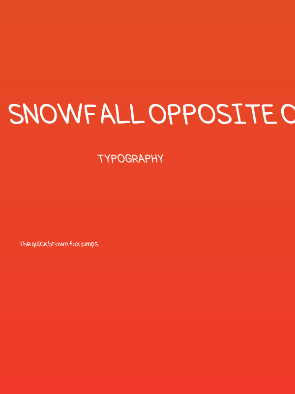 Snowfall Opposite Oblique Poster