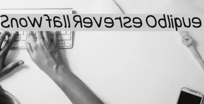 Snowfall Reverse Oblique Font examples