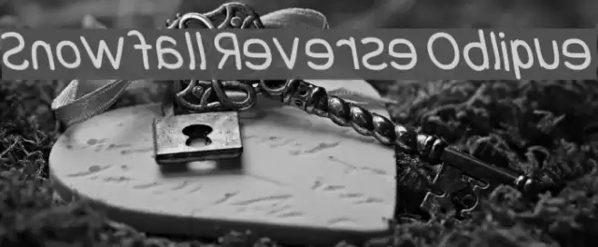 Snowfall Reverse Oblique Font examples