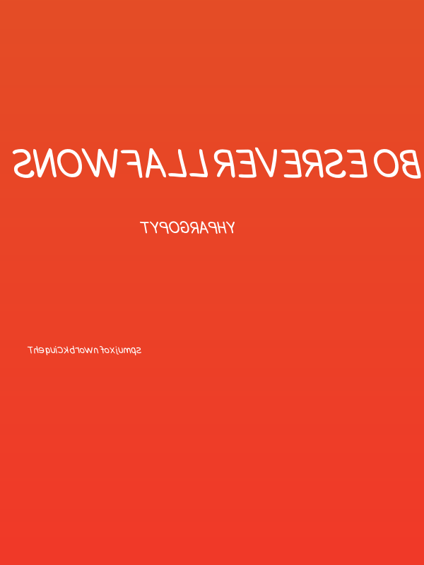 Snowfall Reverse Oblique Poster