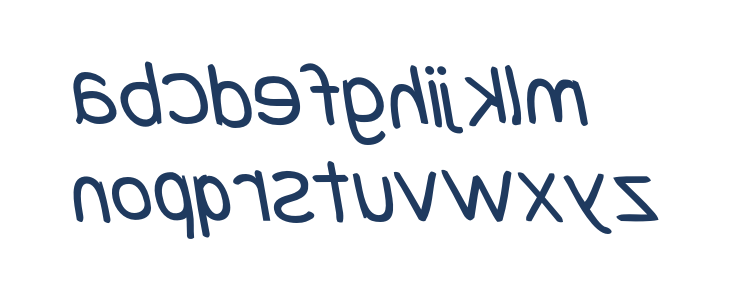 Snowfall Reverse Oblique Lowercase