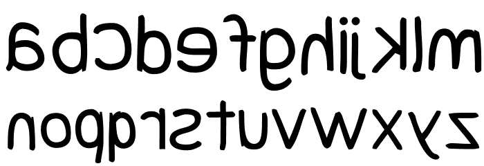 Snowfall Reverse Font LOWERCASE