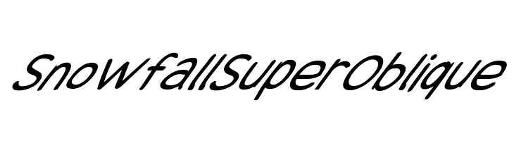 Snowfall Super Oblique Font